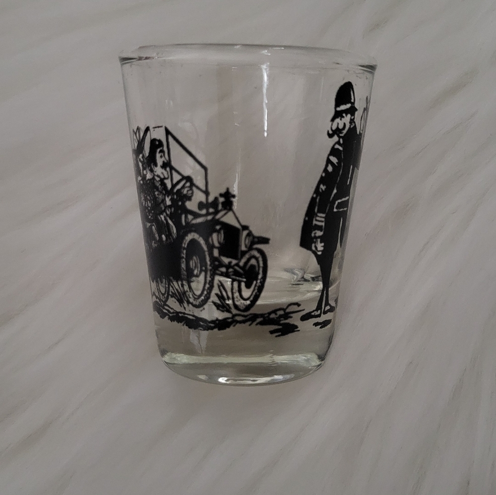 Vintage/Rare German Clear Old Fashioned Shot Glass 2.5"